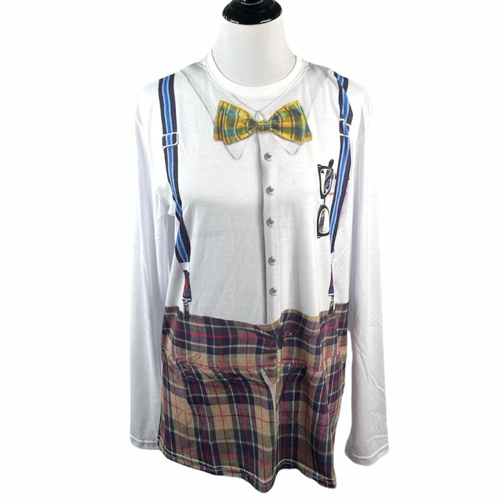 Costume Agent Nerd Shirt, White